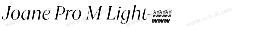 Joane Pro M Light字体转换